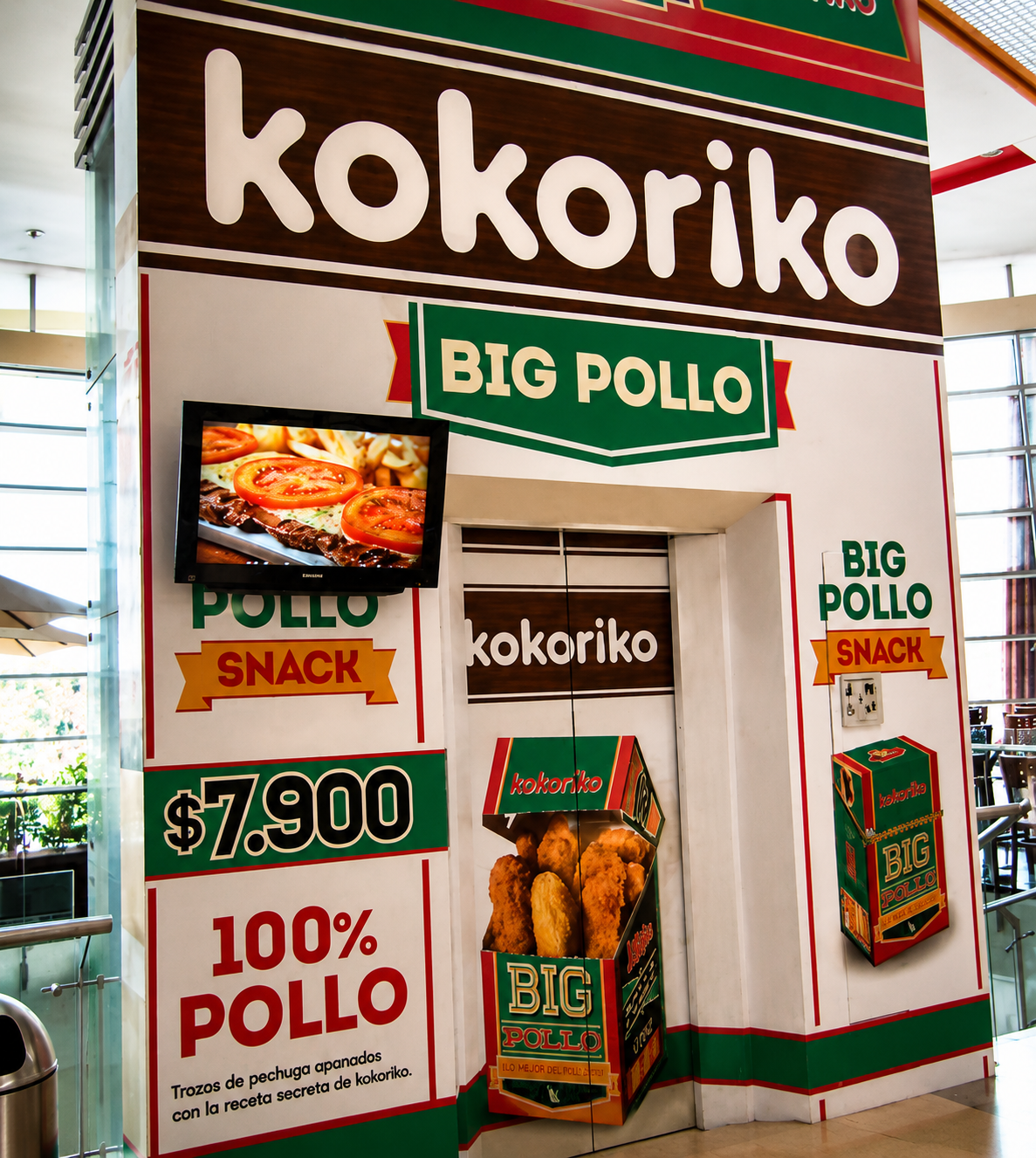 Aviso publicitario de punto de venta para negocio de comida rápida, señalización comercial Publisual Print